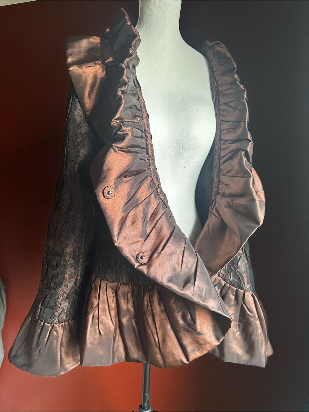 Avant Garde Ruched Jacket Gothic Lagenlook Statement Piece